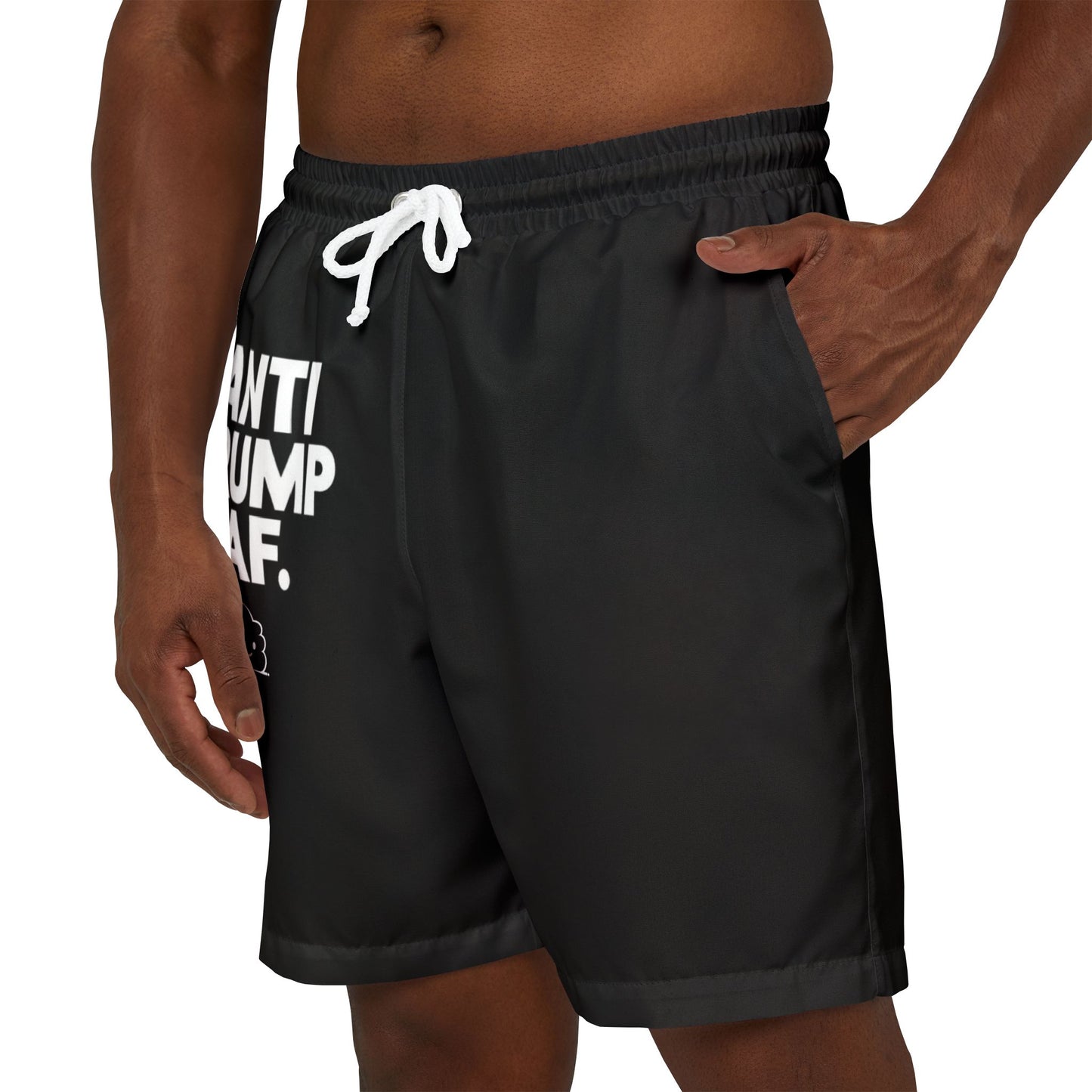 Men's/Unisex "Anti-Trump AF" Swim Trunks (2 designs)