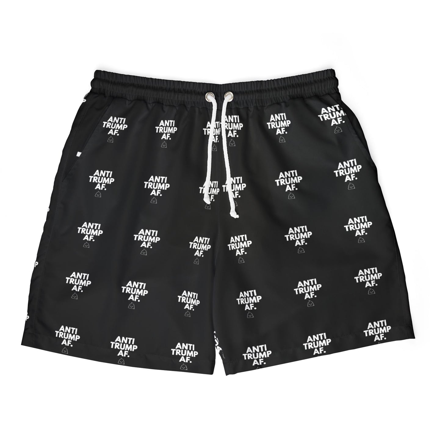 Men's/Unisex "Anti-Trump AF" Swim Trunks (2 designs)