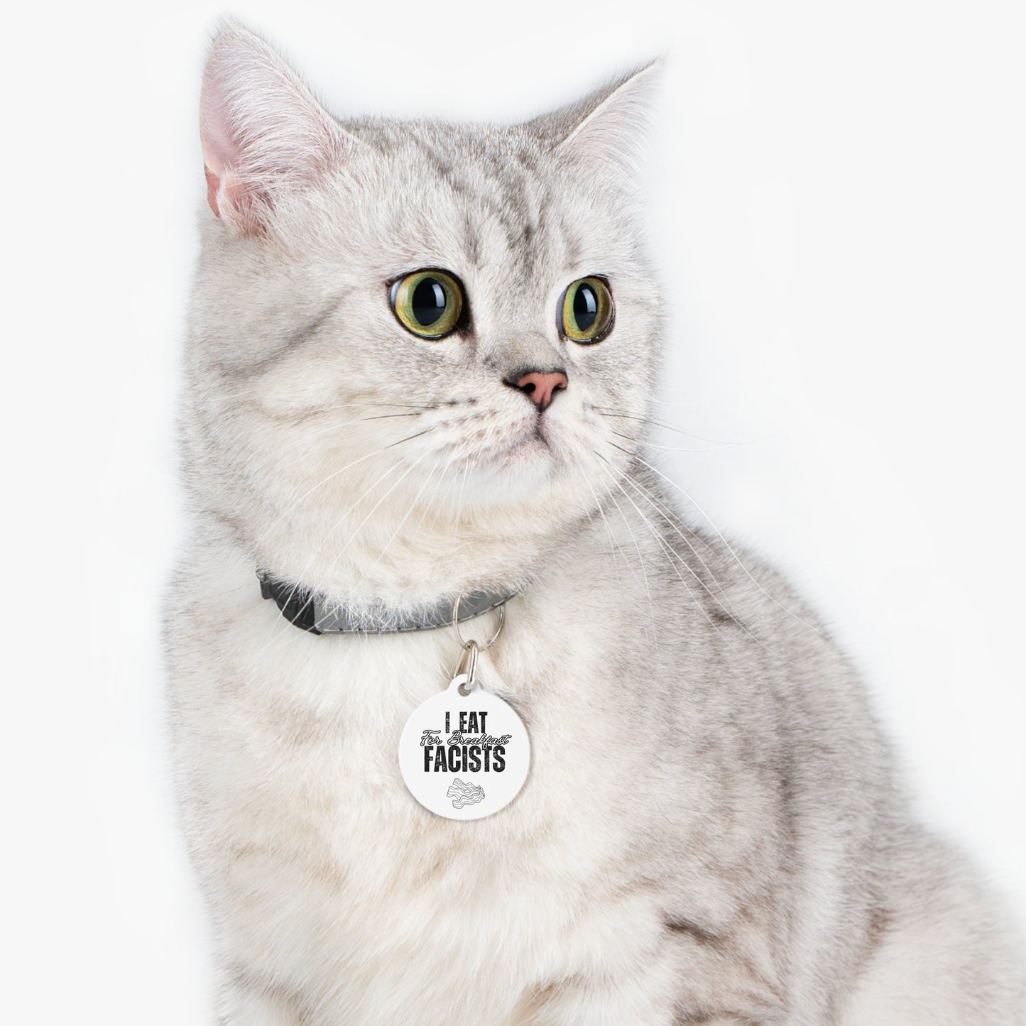 Pet Tags! I Eat Fascists for Breakfast and Anti-Trump AF (Poo edition)