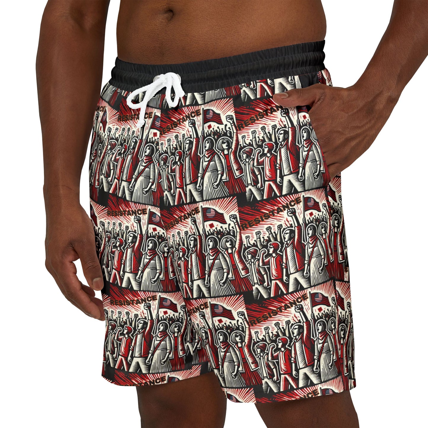 Men's/Unisex "The People's Resistance" Swim Trunks (2 designs)
