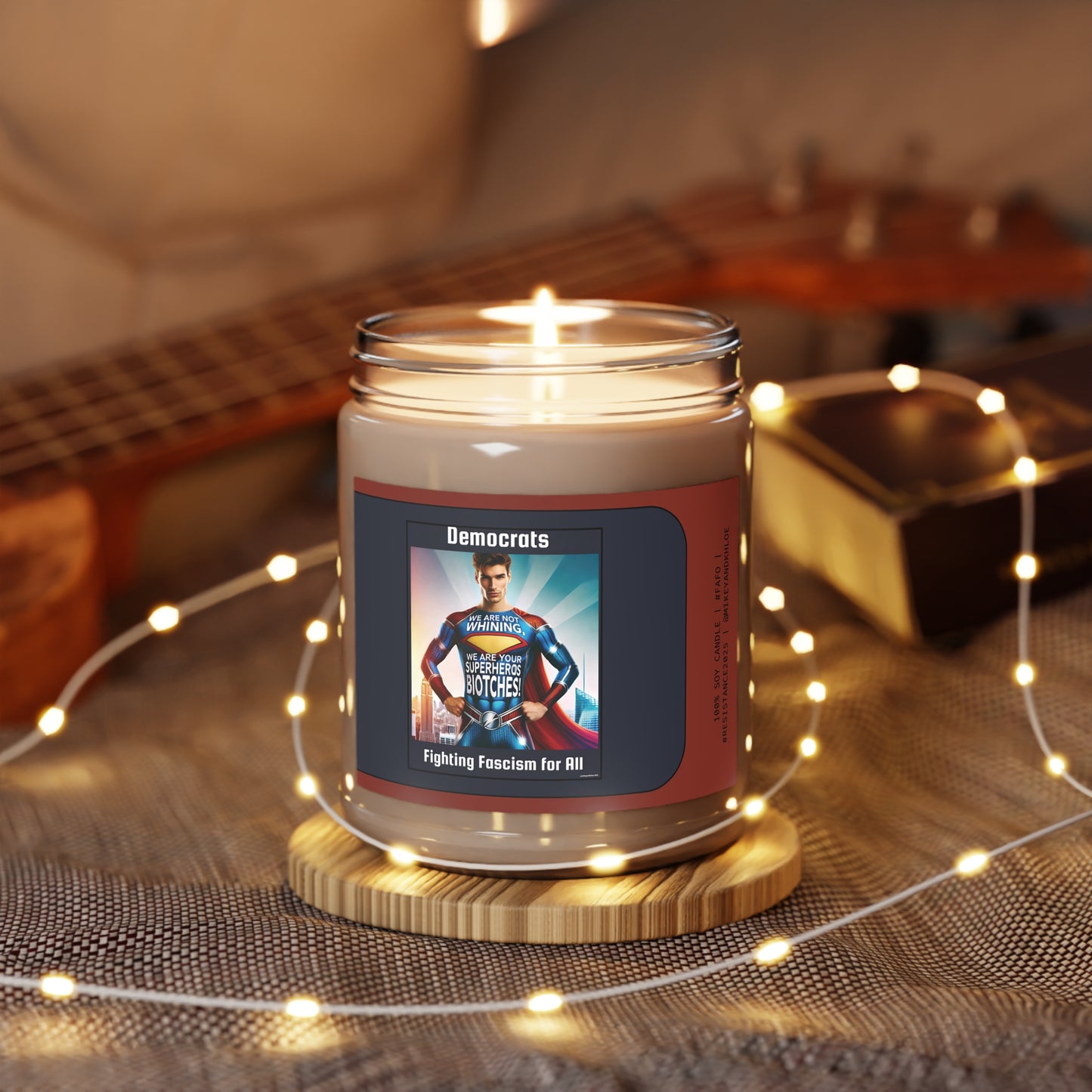 4 different SUPERHERO and RESISTANCE Candles!