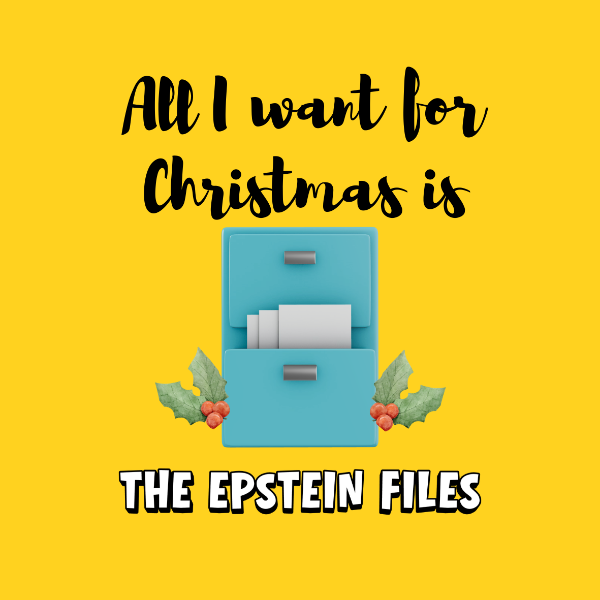 "All I want for Christmas is The Epstein Files" Ornaments