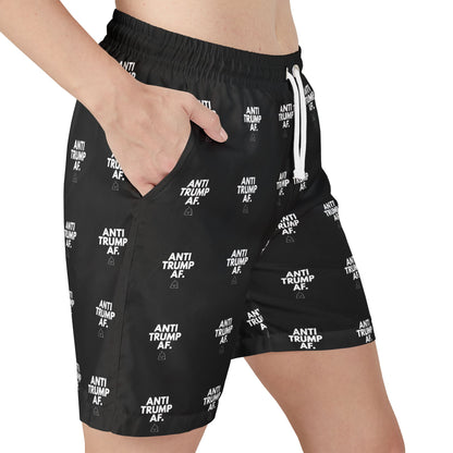 Men's/Unisex "Anti-Trump AF" Swim Trunks (2 designs)