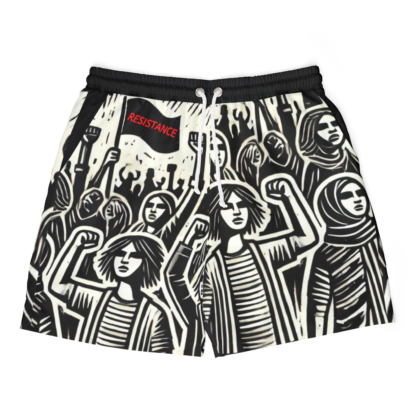Men's/Unisex "The People's Resistance" Swim Trunks (2 designs)