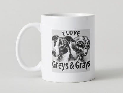 I Love Greys and Grays Mug