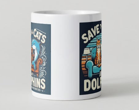 J.D.'s Save the Cats and Dolphins Mug